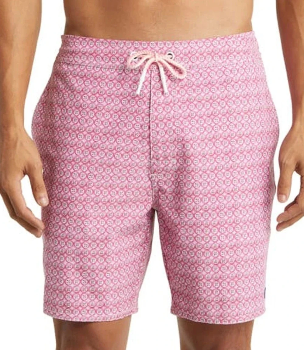 JOHNNIE-O SUN KISSED KITTS MEDALLION SURF SHORTS BOARDSHORTS SWIM TRUNKS SZ S
